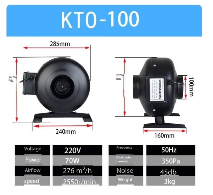 Circular Duct Turbocharger Blower High-Suction Centrifugal Ventilator gallery