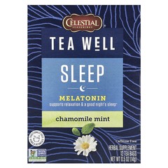Sleep, Melatonin, Chamomile Mint, Caffeine Free, 12 Tea Bags, 0.04 oz (1.2 g)