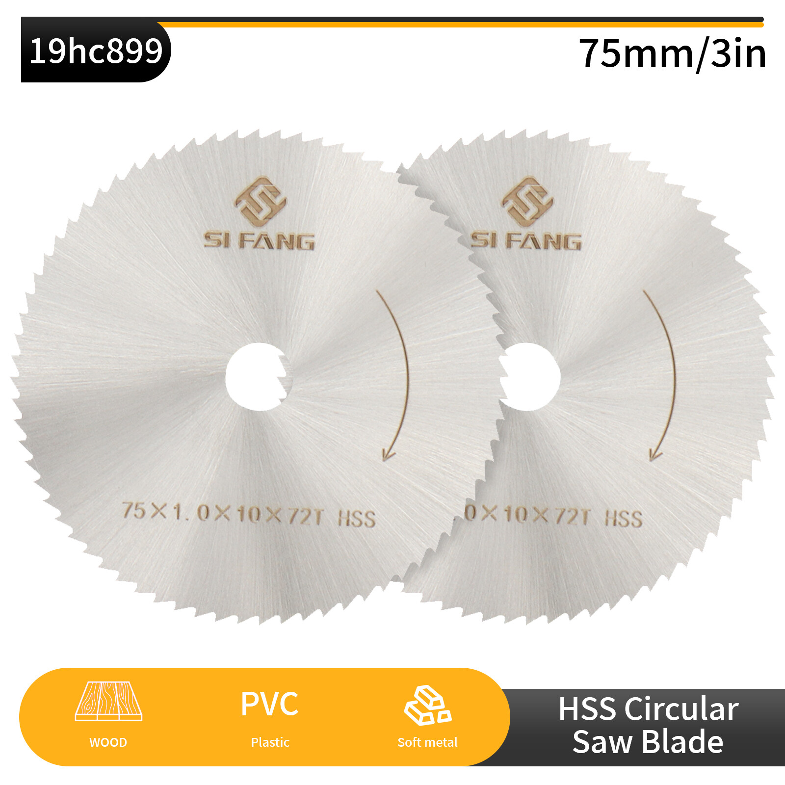 2Pack 72T 75mm 3" Circular Cut-Off Wheel Cutting Discs Wood Metal Cutting Tools gallery