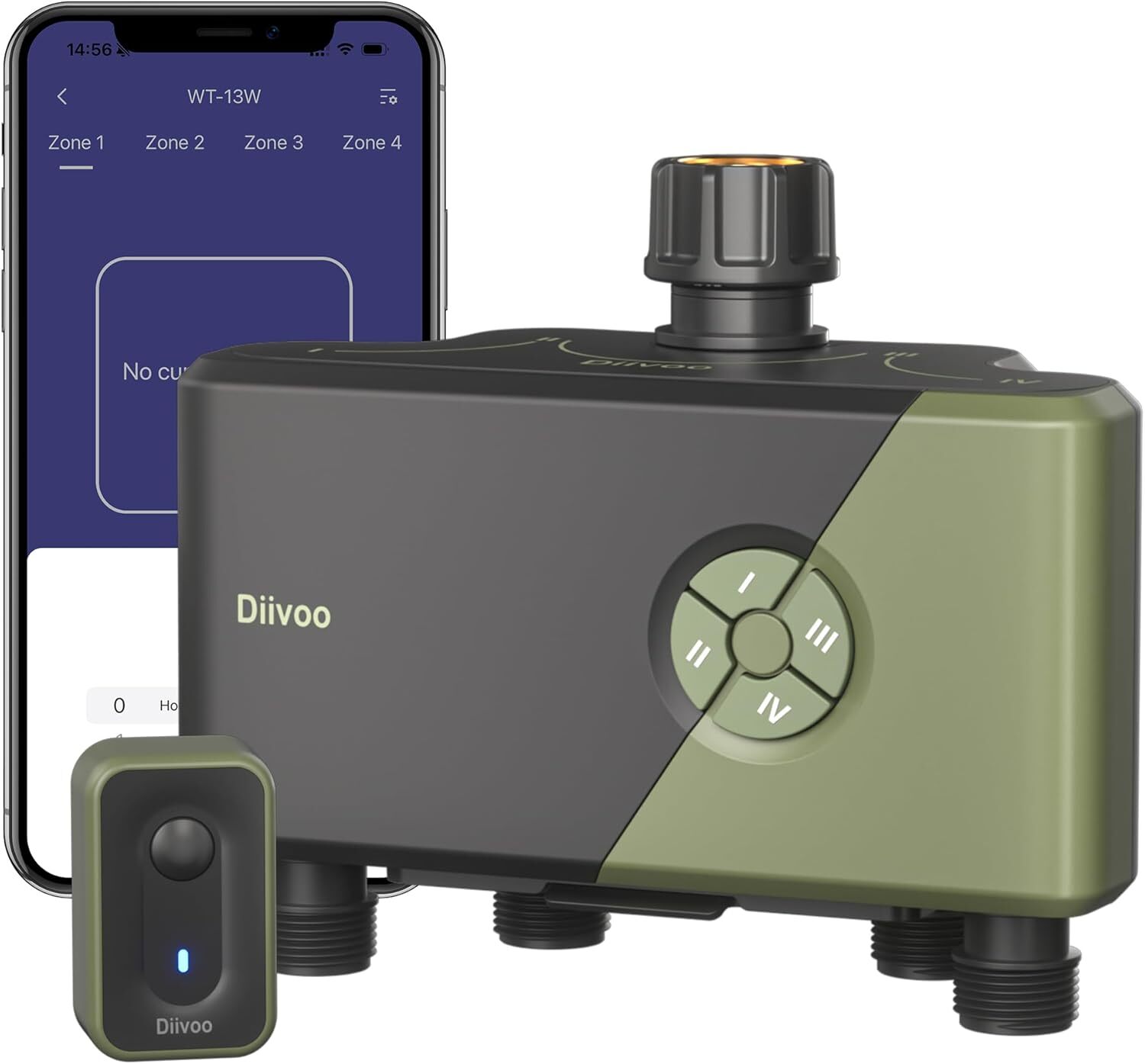 WiFi Water Timer 4 Outlets Smart Sprinkler Garden Watering System for Lawn Yard gallery