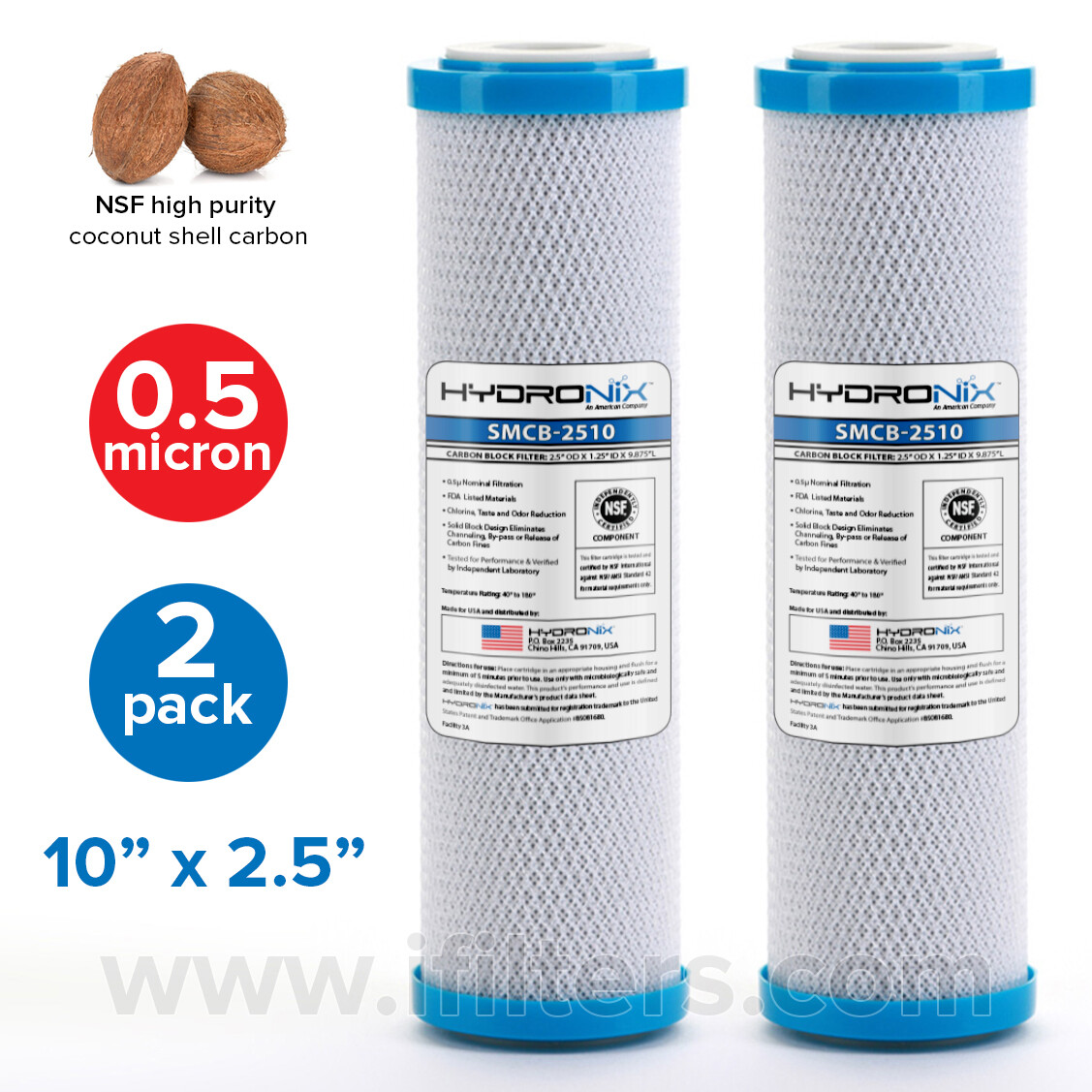 2 PK Carbon Block Drinking Water Filter Replacement for Lead Asbestos CTO Cysts gallery