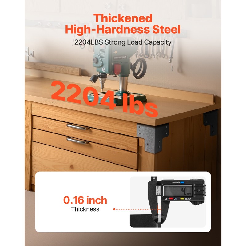 8pcs Workbench Corner Brackets Kit 6.5x6.5x6.5 in/165x165x165 mm Angle Brackets gallery