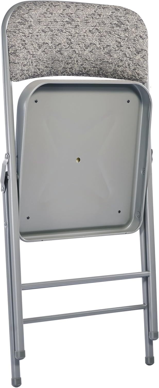 Fabric Grey Steel Frame Padded Folding Chair(4 PACK) gallery
