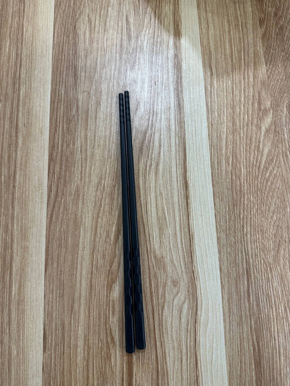 Fiberglass Chopsticks Reusable Washable Non-Slip Japanese Korean Black 1-Pair gallery