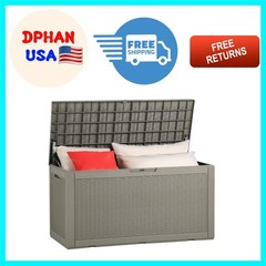 Stylish 100 Gallon Outdoor Deck Box – Reliable Waterproof & Bench Seating