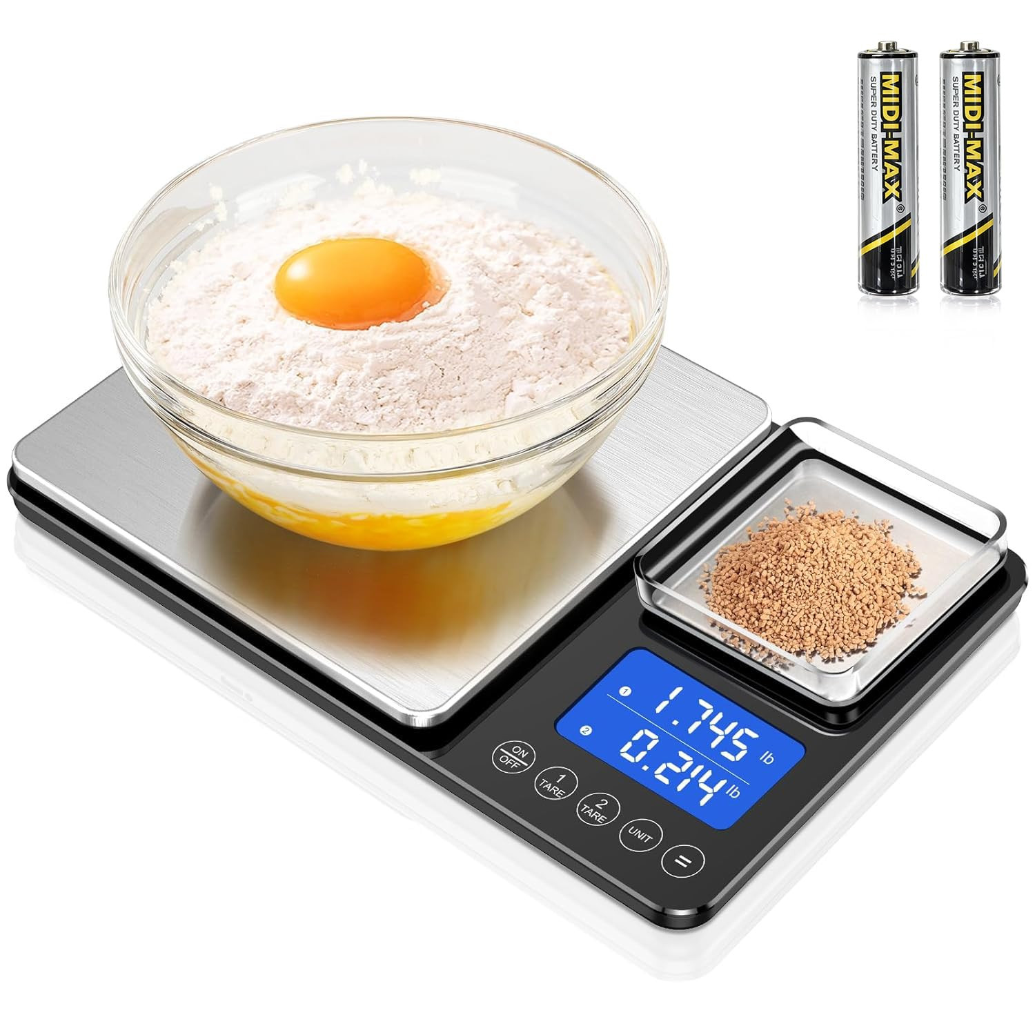 0.001Oz/33Lbs Dual Platform Food Kitchen Scales Digital Weight Grams and Ounces, gallery