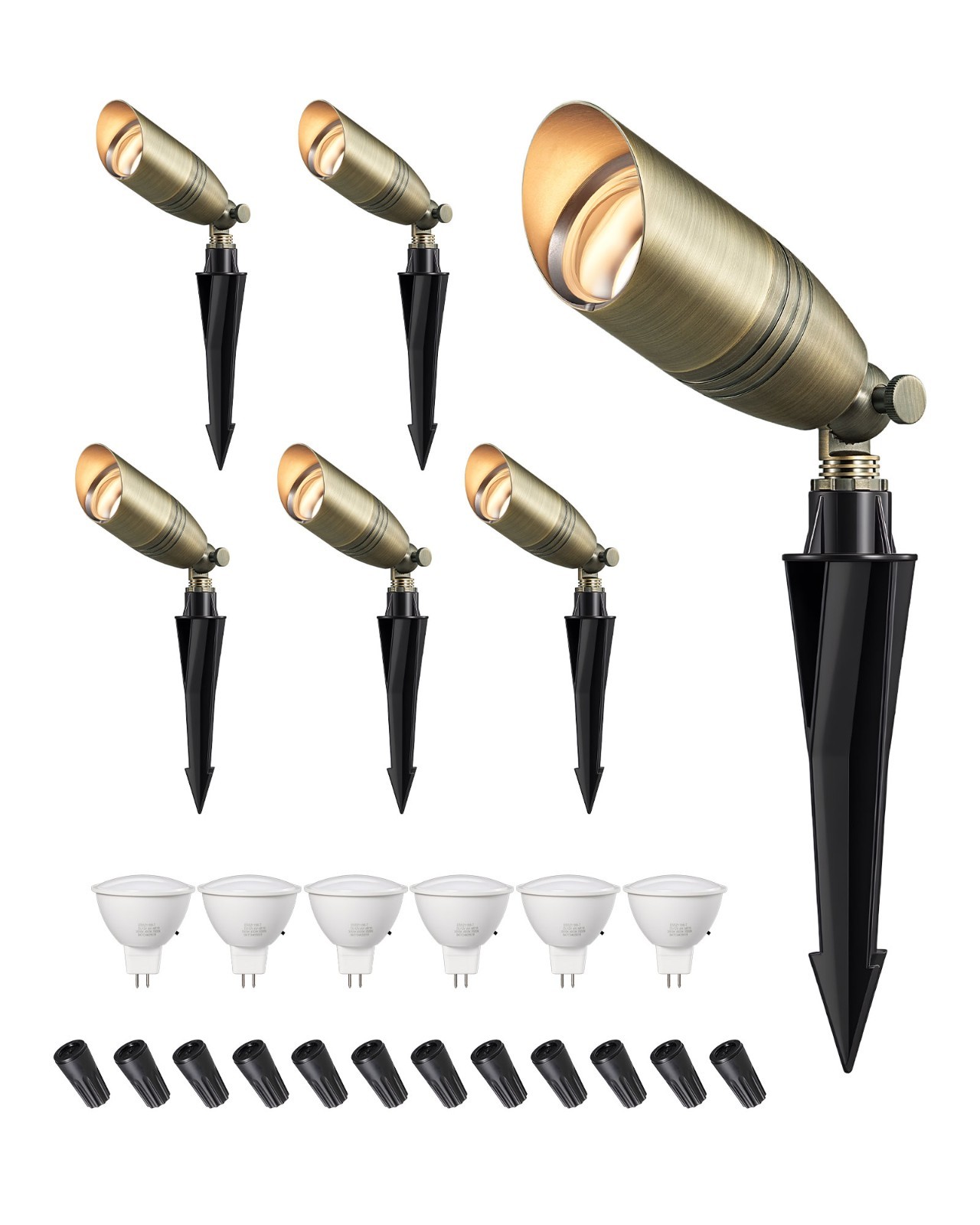 EDISHINE Solid Brass Landscape Spotlight Outdoor,12V Low Voltage LED gallery