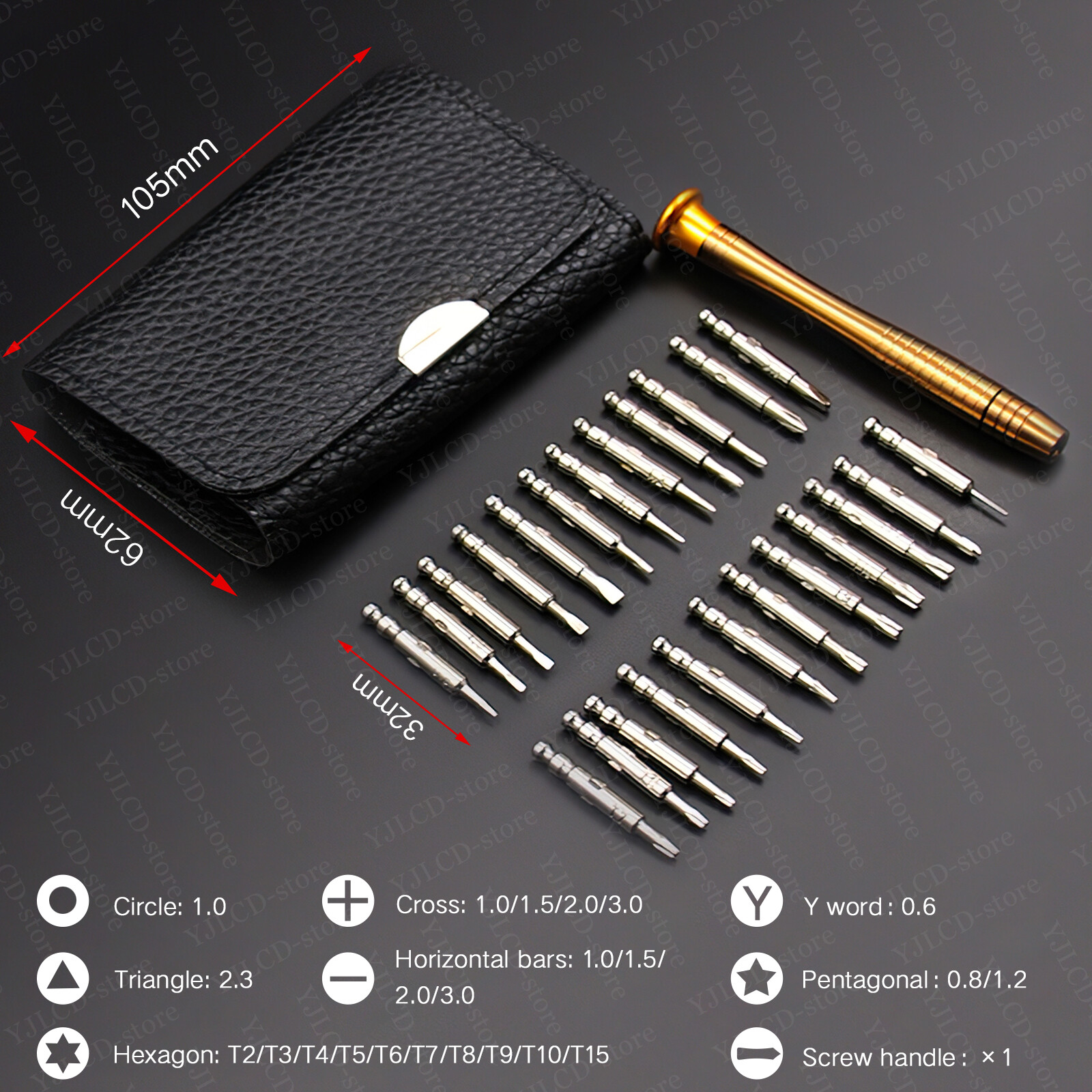 25 in 1 Pro Repair Tool Screwdriver Kit For Macbook Air Pro Smart Phones PSP PC gallery