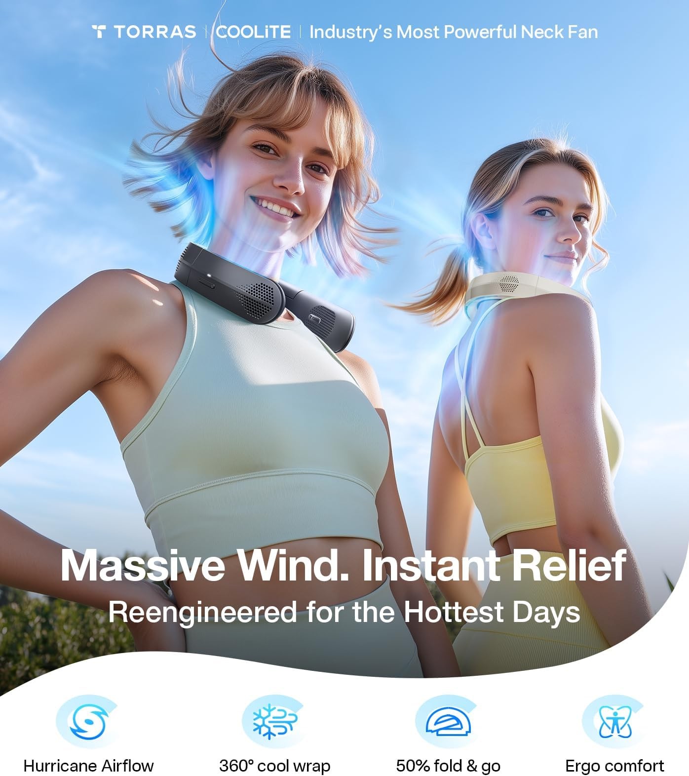 TORRAS COOLiFY Lite Neck Fan, [ #1 Wind Power], Portable Neck Fan with 14H Ba... gallery