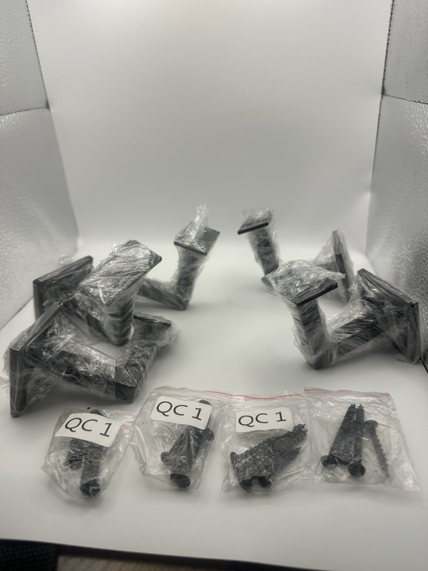 5 Pack Black Stair Handrail Brackets – Only 4 Screw Packs – Partial Hardware gallery