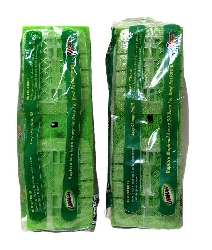 Libman Gator Sponge Mop Refill 3021 Standard 9" Tear Resistant Lot of 2 Refills gallery