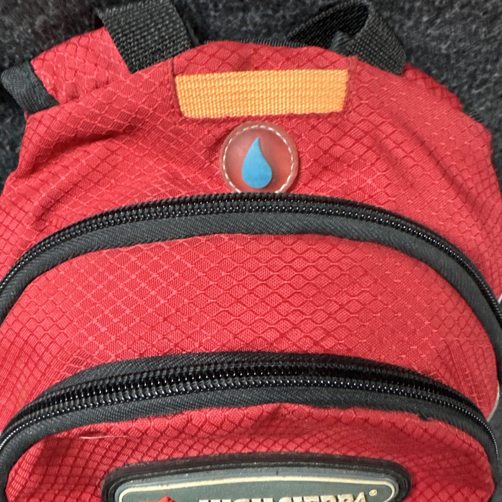 High Sierra Red Hydration Backpack Air Flo Support Back 3
