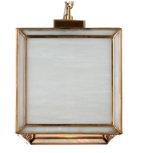 Currey & Company Daze Rectangle High End Luxury Chandelier Brass and Milk Glass gallery