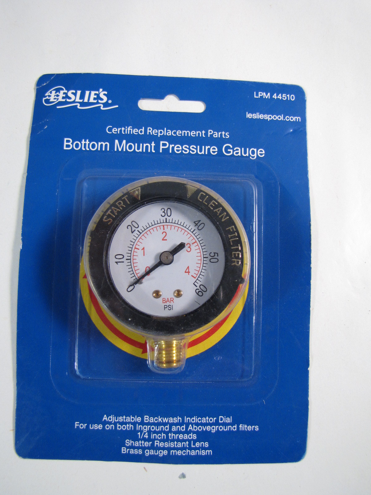 Leslie LPM 44510 Bottom Mount Pressure Gauge 1/4" Thread NEW gallery