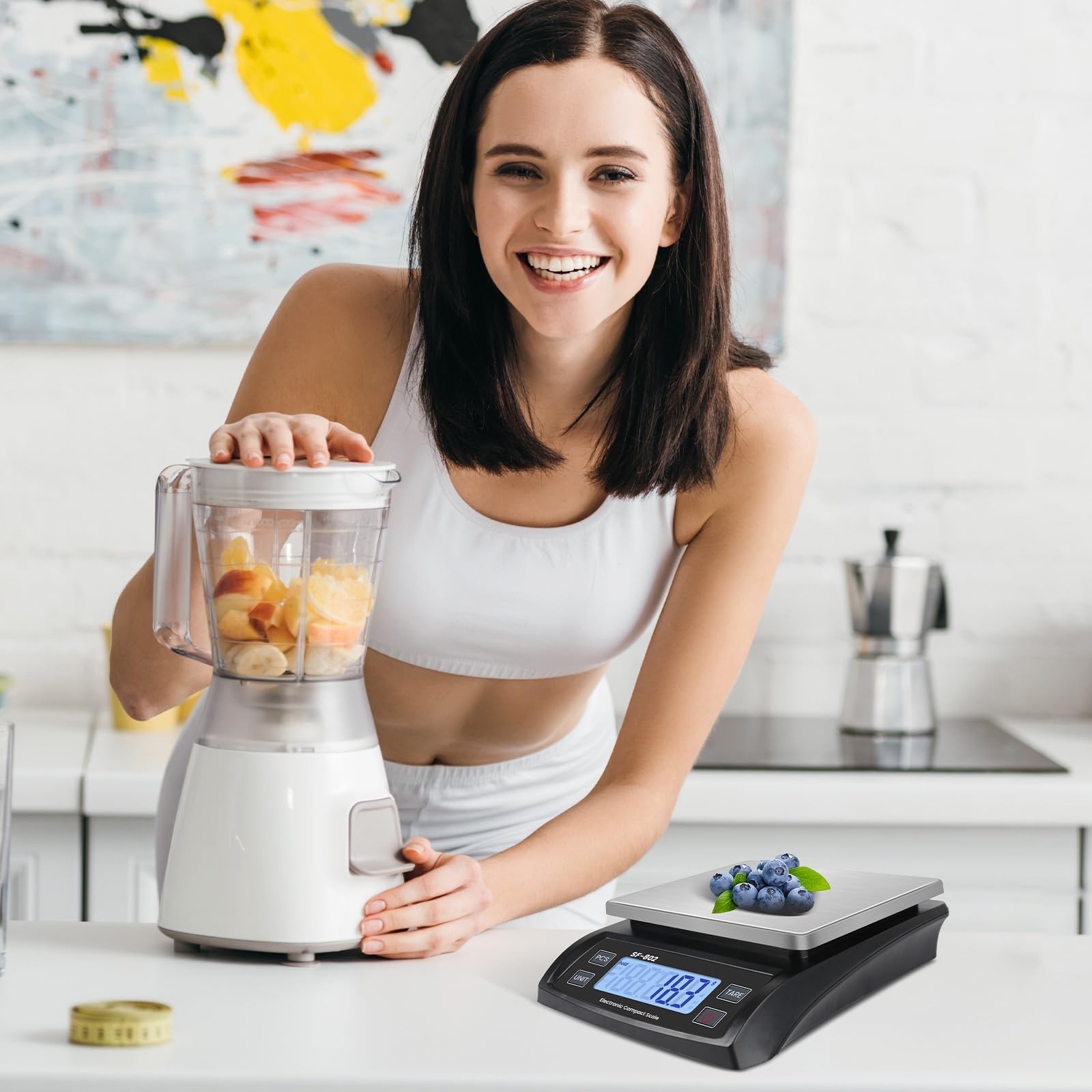 Large Digital Kitchen Scale 30kg/66lb Food Scale for Baking Cooking Stainless... gallery