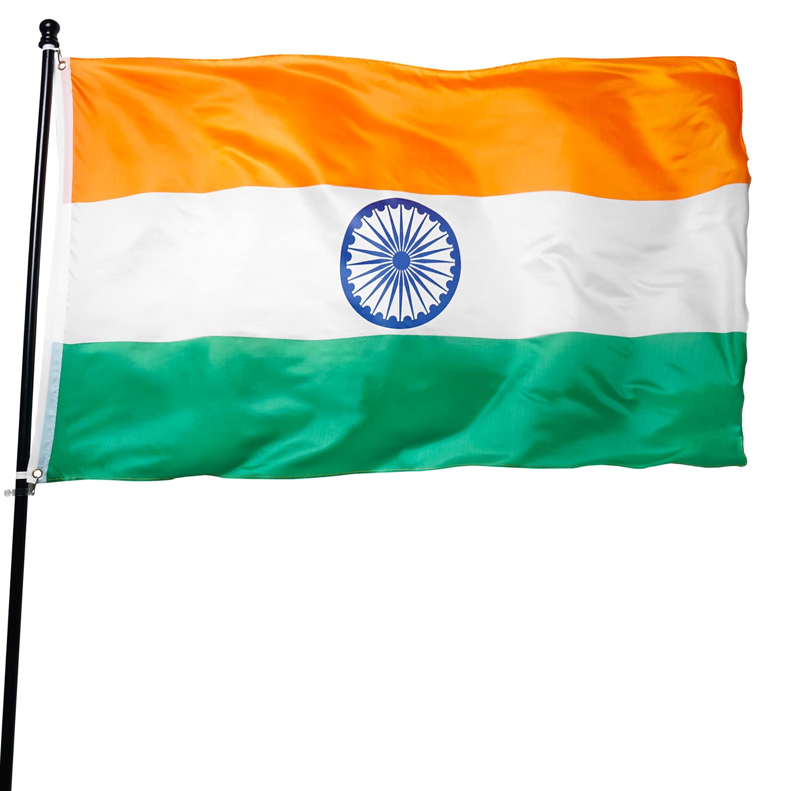 DANF India Flag 3x5 Ft Thick Polyester, Fade Resistant, Brass Grommets, Canva... gallery