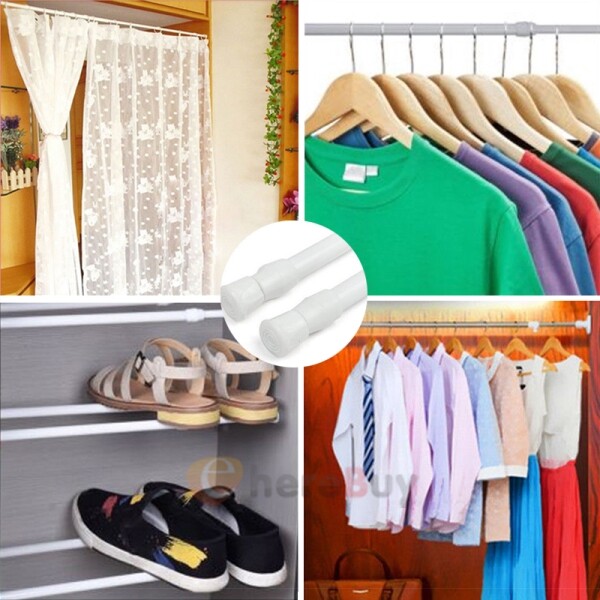 24-44 in. Adjustable Spring Tension Curtain Rod, 5/8 in. Diameter Steel Tube LOT gallery