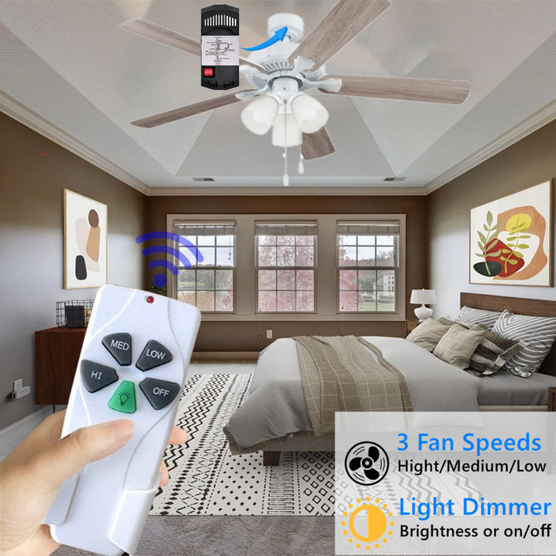 Ceiling Fan Remote Control Replacement for Harbor Breeze Hampton 3 Speed Dimmer gallery
