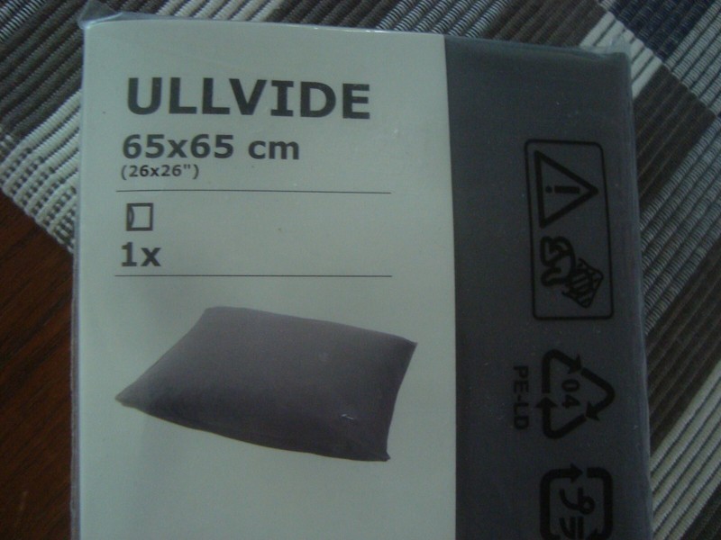 IKEA ULLVIDE GRAY Pillowcase 26 x 26 " ( 65 x 65 cm ) EURO Pillow Case NEW gallery