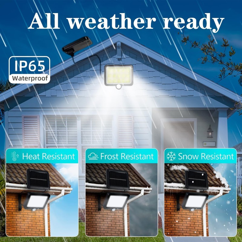 2PCS LED Motion Sensor Solar Lights Outdoor Wall IP65 Waterproof Security Lamp gallery