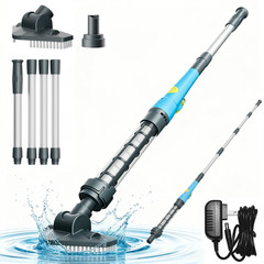 Handheld Pool Vacuum Cordless Rechargeable Portable Swimming Pool Cleaner Blue