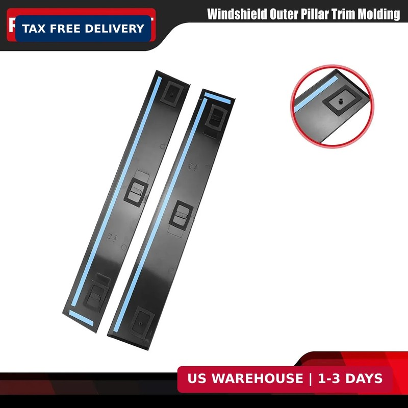 FEXON Front Driver & Passenger Side Windshield Outer B Pillar Trim Molding kit C gallery