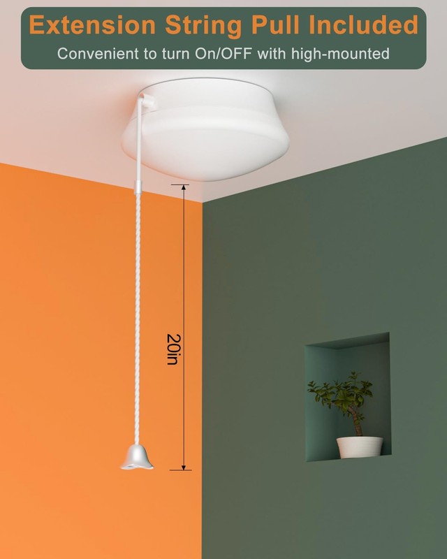 Flush Mount Ceiling Light with Pull Chain Surface Mount LED Light Fixture for... gallery