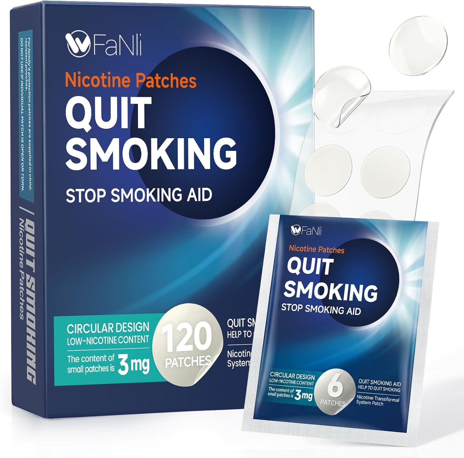 120 Count - Nicotine Patches 3Mg (Applicable to Step 1/Step 2/Step 3), Transderm gallery