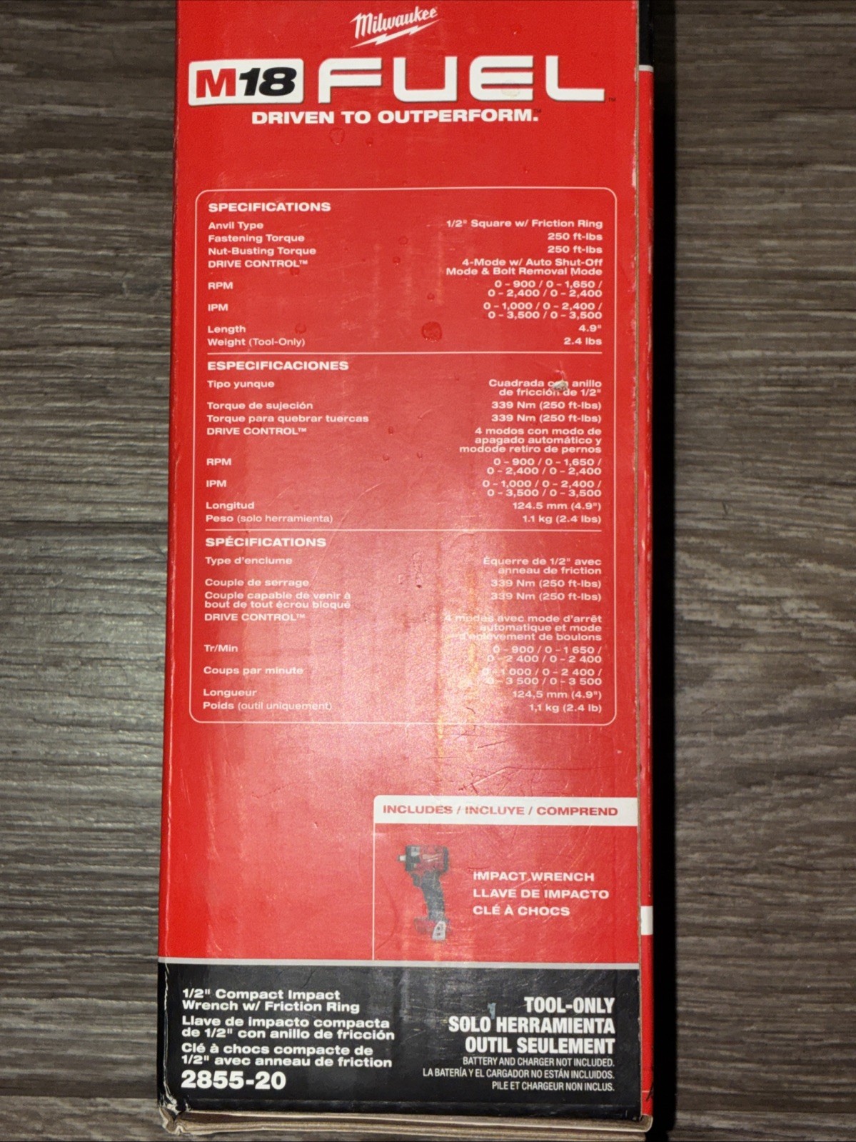 Milwaukee M18 FUEL 18V Compact Impact Wrench - 2855-20 Tool Only gallery