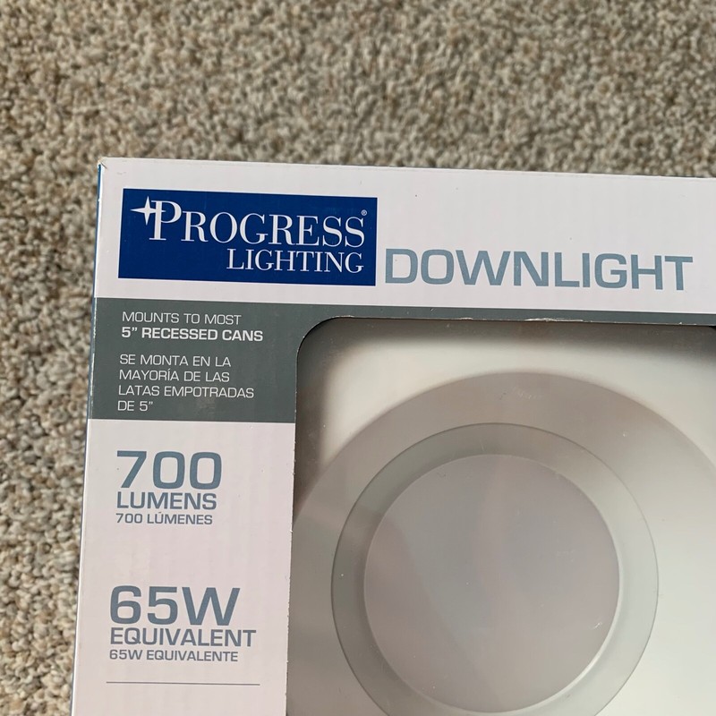 Progress Lighting 5 in. Round LED Recessed Can Trim White P8061-28-30K Downlight gallery