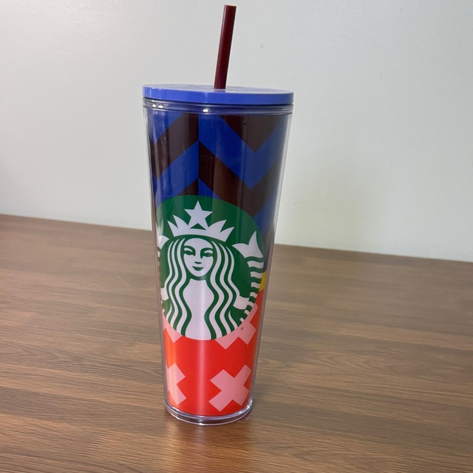 Starbucks 2021 Summer Target Exclusive Chevron 24oz Venti Tumbler Cup gallery
