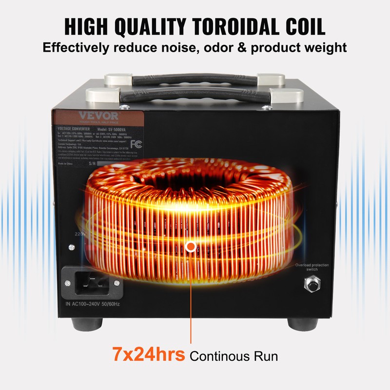 VEVOR 3000W Voltage Converter Transformer Step Up/Down 220V-110V /110V-220V CE gallery