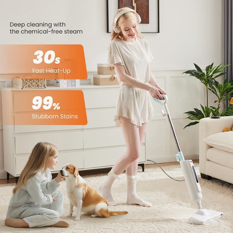 Lightweight Floor Steam Mop,Floor Carpet Washer for Multi-Surface,2 Washable Pad gallery