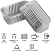 50 Pack 1Lb Mini Loaf Pans, 6” x 3.5” x 2” Foil Disposable Loaf Pans, Aluminum F gallery