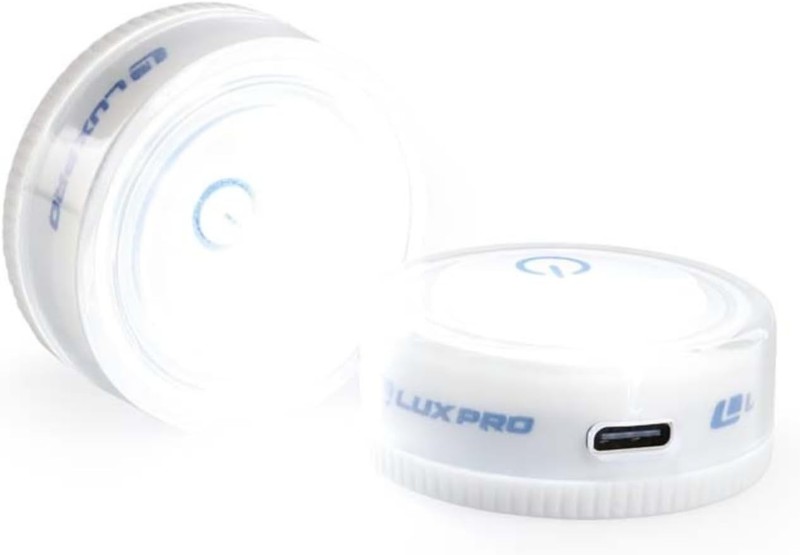 LUXPRO Waterproof Micro LED Rechargeable Puck Lights - Mini Puck Lights - 2 Pack gallery
