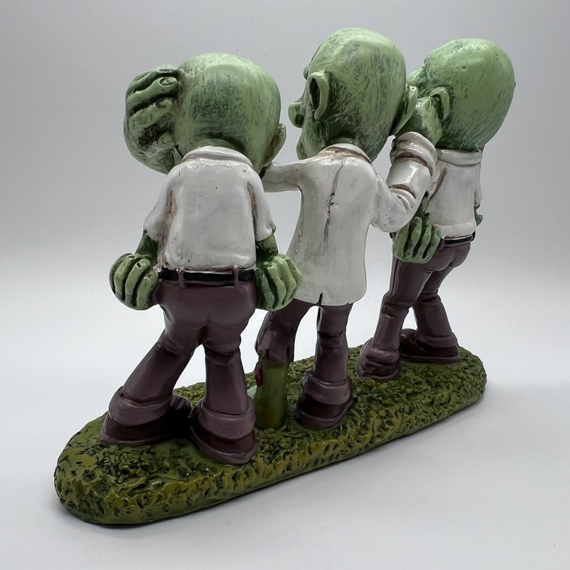 Three Wise Zombies Figurine 15.5cm Horror Ornament See Hear Speak No Evil Decor gallery