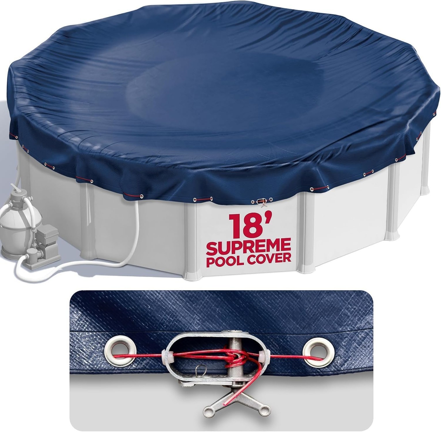 18 ft Round Pool Cover for Above Ground Pools, Above Ground Pool Cover, Swimm... gallery