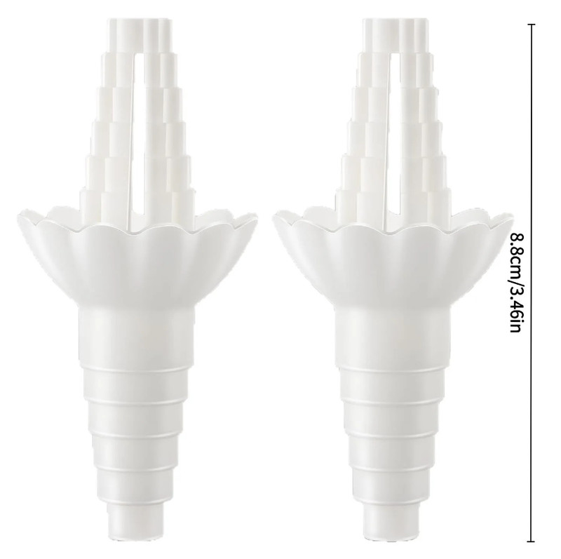2pcs White Bottle Emptying Transfer Kit Reusable Funnel Adapter Set - NEW gallery
