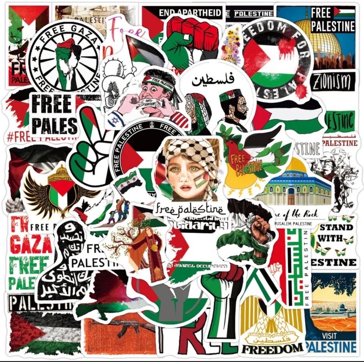 Assorted Palestine Stickers | Free Palestine | Save Gaza | Free Palestine stickr gallery