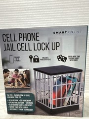 SmartPoint Cell Phone Jail Cell Lock Up Include Padlock & Key Hold Up To 6 📱