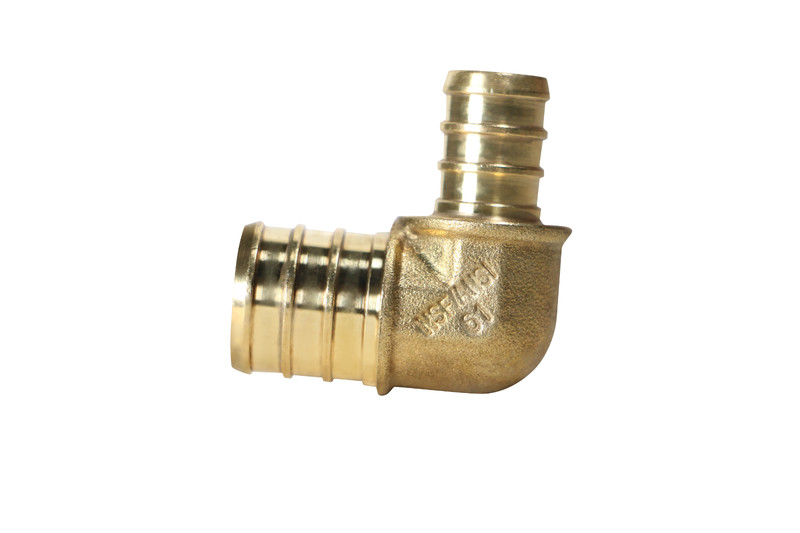 10 PIECES 3/4" PEX X 1/2" PEX REDUCING ELBOW BRASS CRIMP FITTINGS LEAD FREE gallery