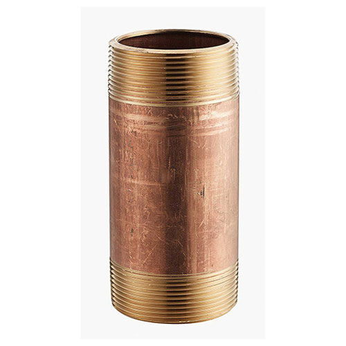 Merit Brass 3/4" X 2" Lead Free Seamless Red Brass Pipe Nipple gallery