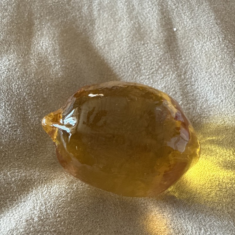 Check Out This Lemon Fruit Yellow Crystal Glass Figurine gallery