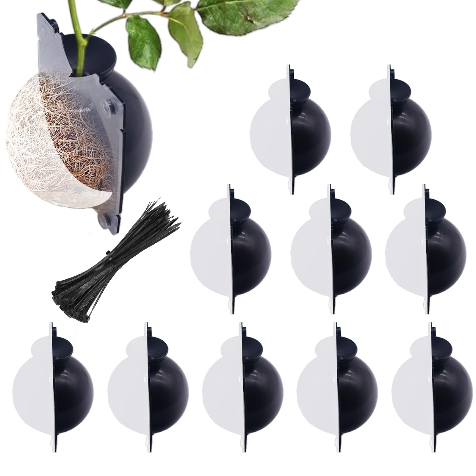 10 PCS Air Layering Propagation Kit Thicker Version with Reusable Half Transp... gallery