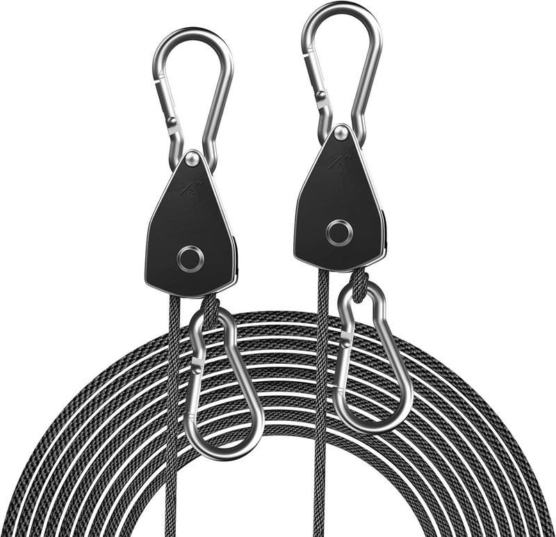 Versatile 2-Pack Adjustable Rope Hanger - 75 lbs Heavy Duty for All Uses gallery