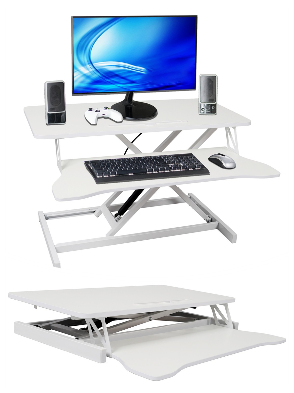 Height Adjustable Standing Desk Sit to Stand Converter Desk Laptops Workstation gallery