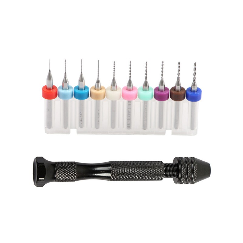 59 Pcs Precision Pin Vise Tools Mini Micro Hand Twist Drill Bits Set Rotary Kit gallery
