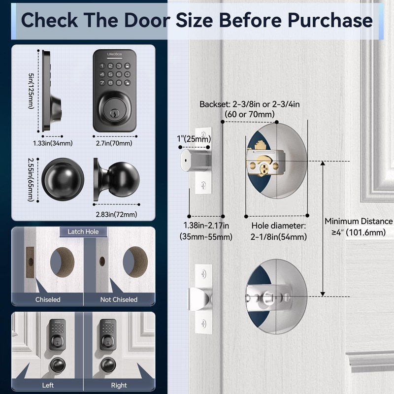 Keyless Entry Door Lock Deadbolt With Handle Set Door Locks For Front Door Keypa gallery