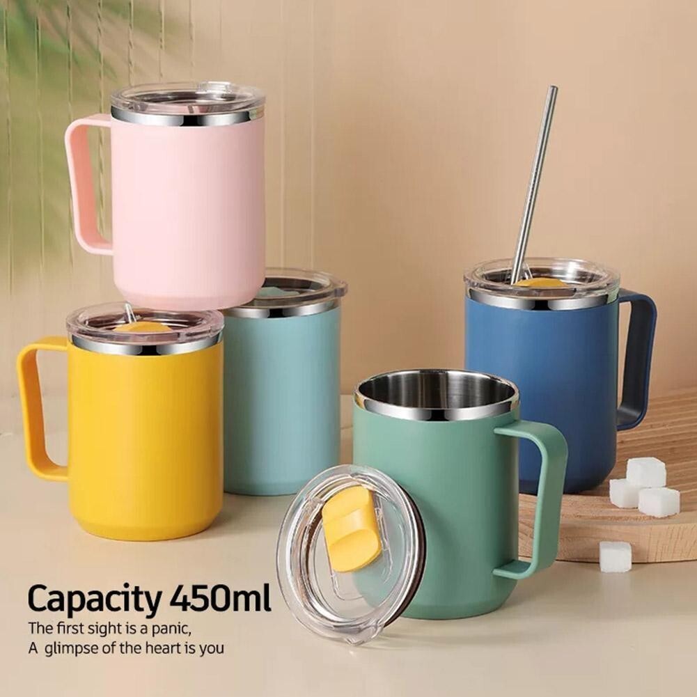 Coffee Mug Stainless Steel Double Wall Insulated Tumble Travel Mug Cup Lid 2023 gallery