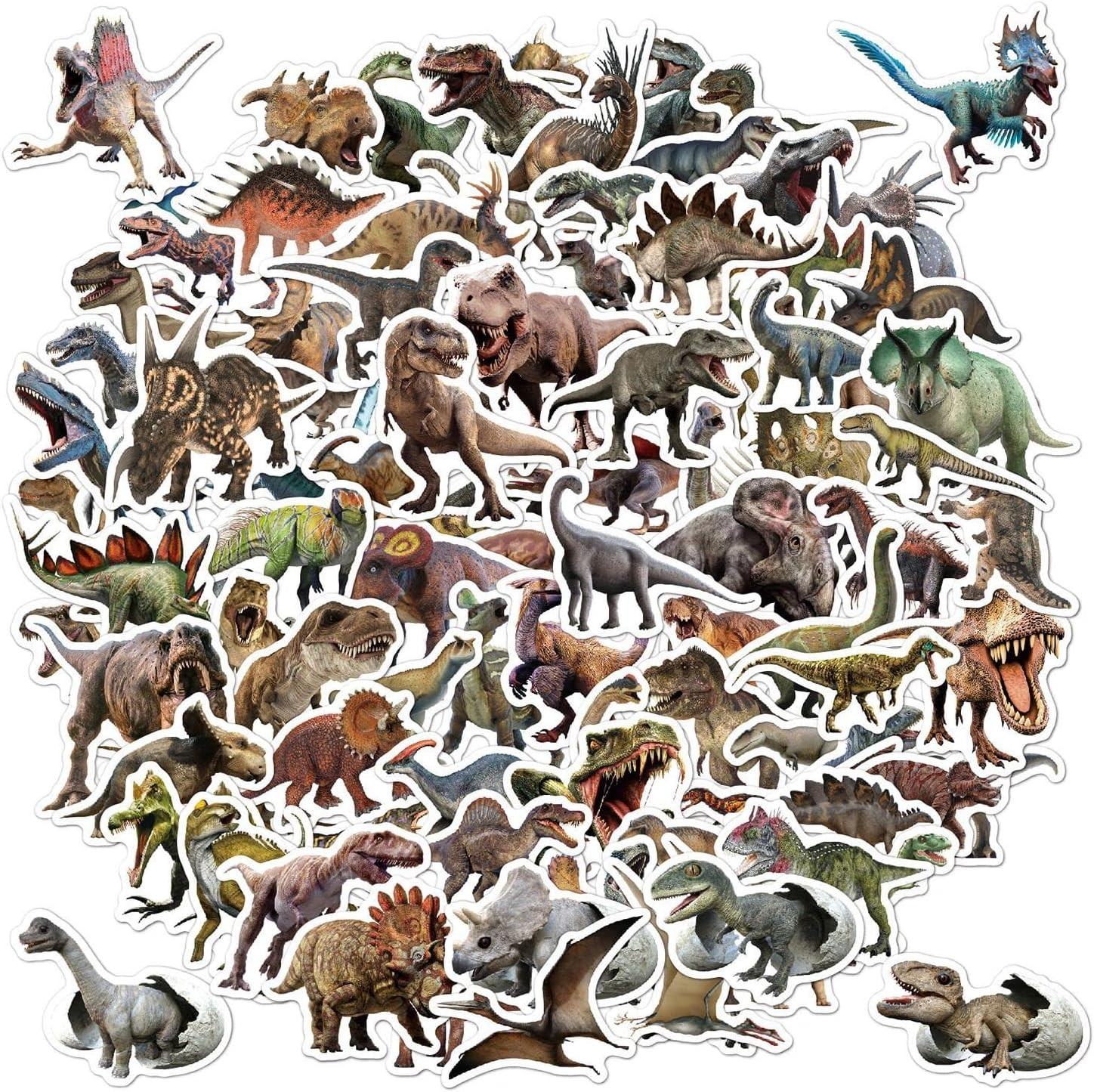 100pcs Jurassic Dinosaur Stickers for Kids Waterproof Vinyl Dino Colorful gallery